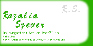 rozalia szever business card